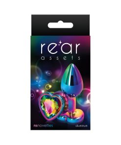 Rear Assets Metal Heart Plug Small Multicolor/Rainbow