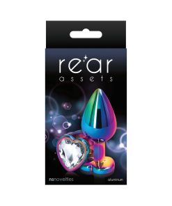 Rear Assets Metal Heart Plug Medium Multicolor/Clear