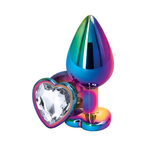 Rear Assets Metal Heart Plug Medium Multicolor/Clear - Image 2