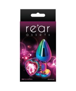 Rear Assets Metal Heart Plug Medium Multicolor/Pink