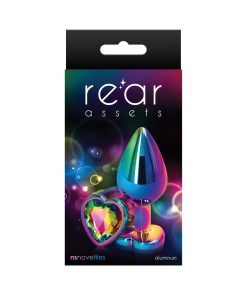 Rear Assets Metal Heart Plug Medium Multicolor/Rainbow