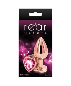 Rear Assets Rose Gold Heart Plug Medium Pink