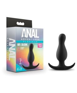 Anal Adventures Platinum Silicone Curve Plug Black