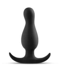 Anal Adventures Platinum Silicone Curve Plug Black