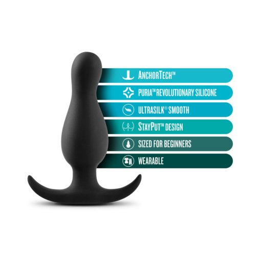 Anal Adventures Platinum Silicone Curve Plug Black - Image 5