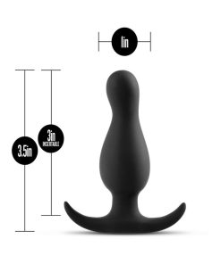 Anal Adventures Platinum Silicone Curve Plug Black