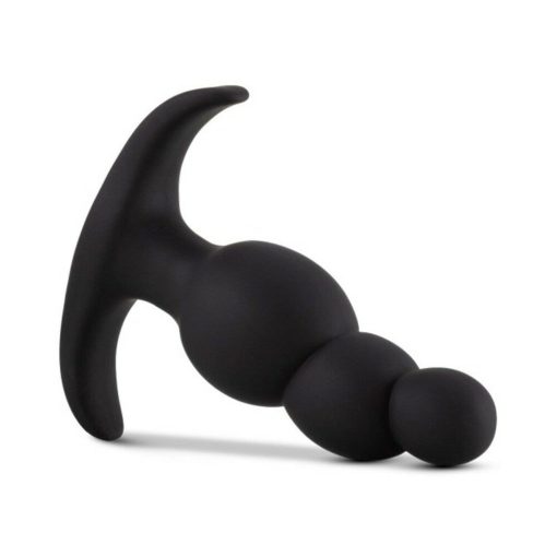 Anal Adventures Platinum Silicone Stacked Plug Black - Image 3