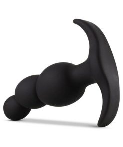 Anal Adventures Platinum Silicone Stacked Plug Black