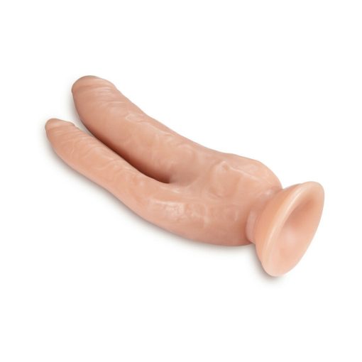 Dr. Skin Dp Cock Realistic 8 In. Dual Entry Dildo Beige - Image 4