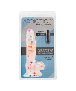 Addiction Silicone Toy Collection Party Marty 7.5 In. Dildo Frost Confetti