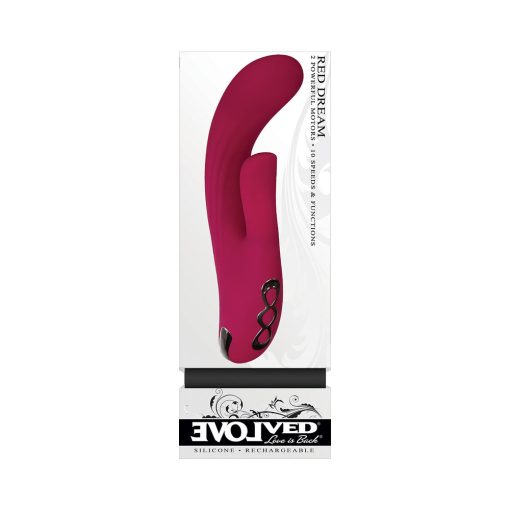 Evolved Red Dream Rechargeable Silicone Dual Stimulator - Image 8
