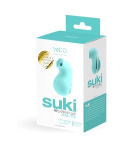 Vedo Suki Sonic Suction Rechargeable Vibrator Tease Me Turquoise