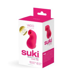 Suki Sonic Suction Rechargeable Vibrator Foxy Pink
