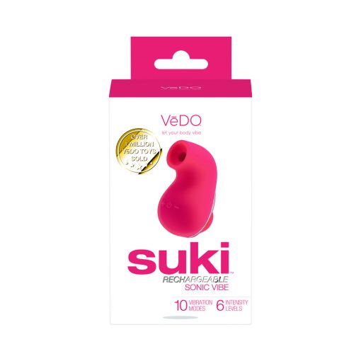 Suki Sonic Suction Rechargeable Vibrator Foxy Pink - Image 5