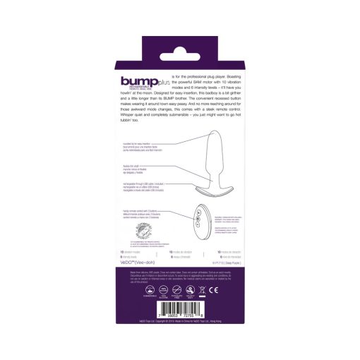 Bump Plus Rechargeable  Remote Control Anal Vibe Purple - Image 8