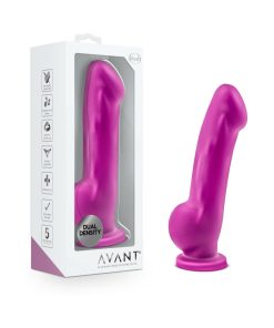 Avant D7 Ergo 7.5 In. Dual Density Silicone Dildo Violet