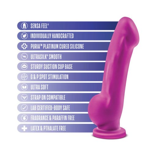 Avant D7 Ergo 7.5 In. Dual Density Silicone Dildo Violet - Image 5