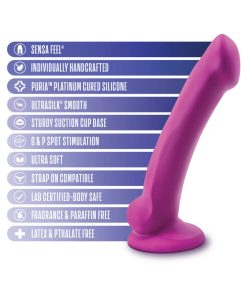 Avant D9 Ergo Mini 7 In. Dual Density Silicone Dildo Violet