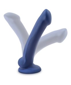 Avant D10 Ergo Mini 7 In. Dual Density Silicone Dildo Indigo