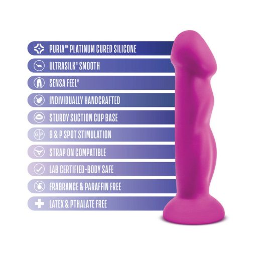 Avant D11 Suko 8 In. Dual Density Silicone Dildo Violet - Image 5