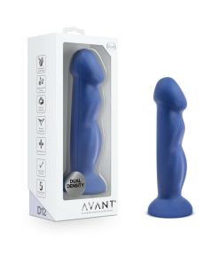 Avant D12 Suko 8 In. Dual Density Silicone Dildo Indigo