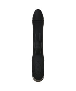 Evolved Trifecta Rechargeable Dual Entry Triple Stimulation Silicone Rabbit Vibrator Black