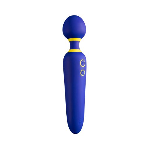 Romp Flip Rechargeable Silicone Wand Massager Blue - Image 3