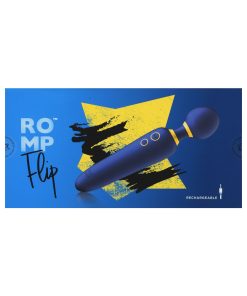 Romp Flip Rechargeable Silicone Wand Massager Blue