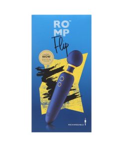 Romp Flip Rechargeable Silicone Wand Massager Blue