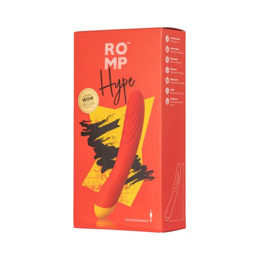 Romp Hype Rechargeable Silicone G-Spot Vibrator Red