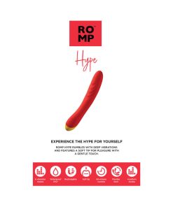 Romp Hype Rechargeable Silicone G-Spot Vibrator Red