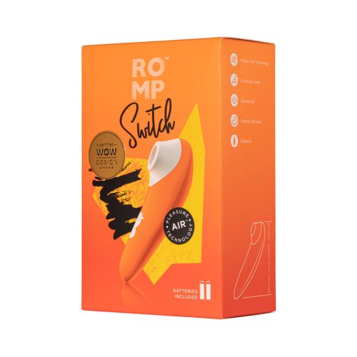 Romp Switch Silicone Pleasure Air Clitoral Vibrator Orange