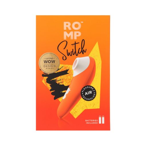 Romp Switch Silicone Pleasure Air Clitoral Vibrator Orange - Image 11