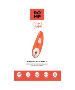 Romp Switch Silicone Pleasure Air Clitoral Vibrator Orange