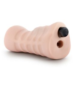 M For Men Soft + Wet Self-Lubricating 3-Pack Vibrating Stroker Sleeve Kit Beige