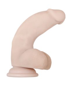 Evolved Real Supple Poseable 7 In. Realistic Dildo With Balls Beige