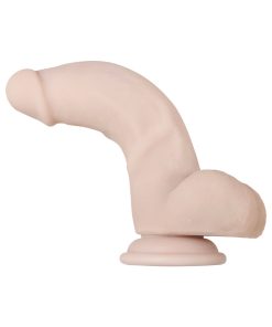 Evolved Real Supple Poseable 7 In. Realistic Dildo With Balls Beige
