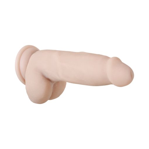 Evolved Real Supple Poseable 7 In. Realistic Dildo With Balls Beige - Image 9