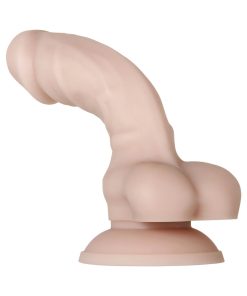 Evolved Real Supple Poseable 6 In. Realistic Silicone Dildo With Balls Beige