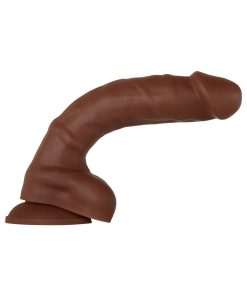 Evolved Real Supple Poseable 8.25 In. Realistic Silicone Dildo With Balls Brown