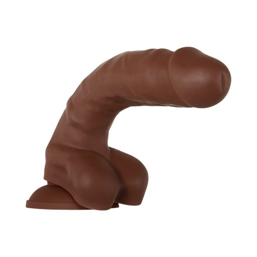 Evolved Real Supple Poseable 8.25 In. Realistic Silicone Dildo With Balls Brown - Image 8