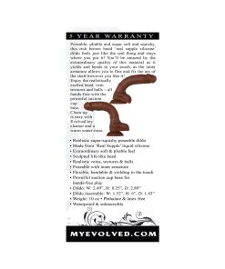 Evolved Real Supple Poseable 8.25 In. Realistic Silicone Dildo With Balls Brown