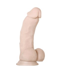 Evolved Real Supple Girthy Poseable 8.5 In. Realistic Dildo With Balls Beige