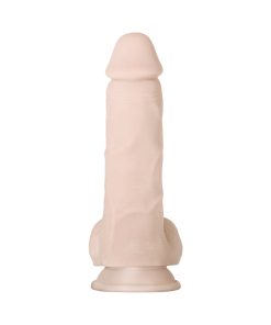 Evolved Real Supple Girthy Poseable 8.5 In. Realistic Dildo With Balls Beige