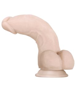 Evolved Real Supple Girthy Poseable 8.5 In. Realistic Dildo With Balls Beige