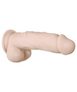 Evolved Real Supple Girthy Poseable 8.5 In. Realistic Dildo With Balls Beige