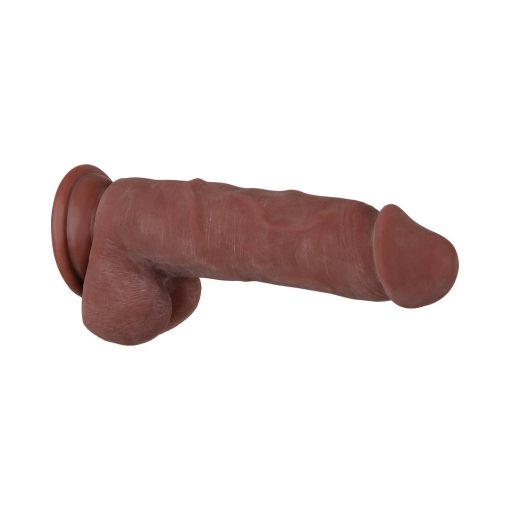 Evolved Real Supple Girthy Poseable 8.5 In. Realistic Dildo With Balls Brown - Image 9