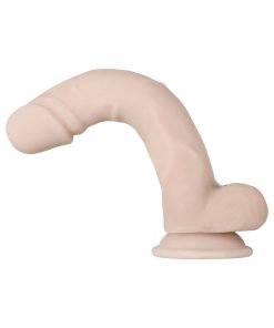Evolved Real Supple Poseable 9.5 In. Realistic Dildo With Balls Beige