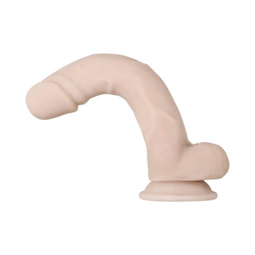 Evolved Real Supple Poseable 9.5 In. Realistic Dildo With Balls Beige - Image 6