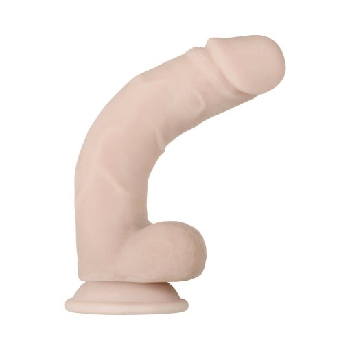 Evolved Real Supple Poseable 9.5 In. Realistic Dildo With Balls Beige - Image 8